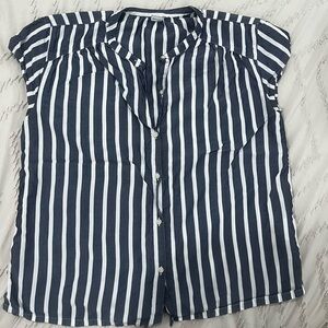 Old Navy | Striped Button Down Blouse